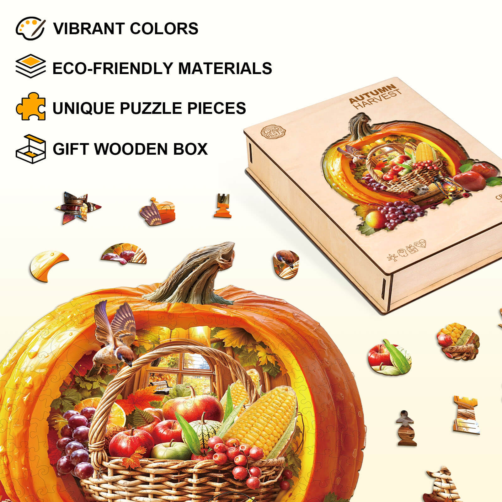 autumn harvest Wooden Jigsaw Puzzle