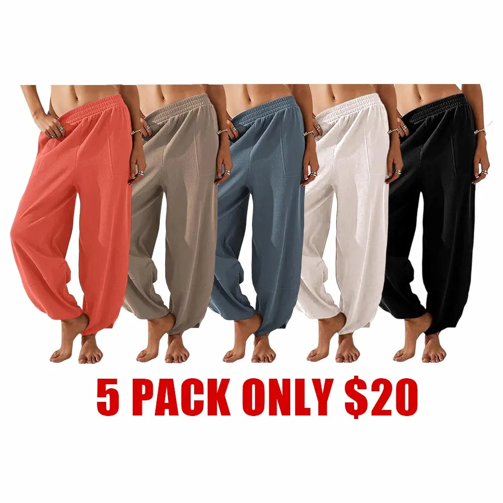 Women’s Wide Leg Casual Pants with Pockets