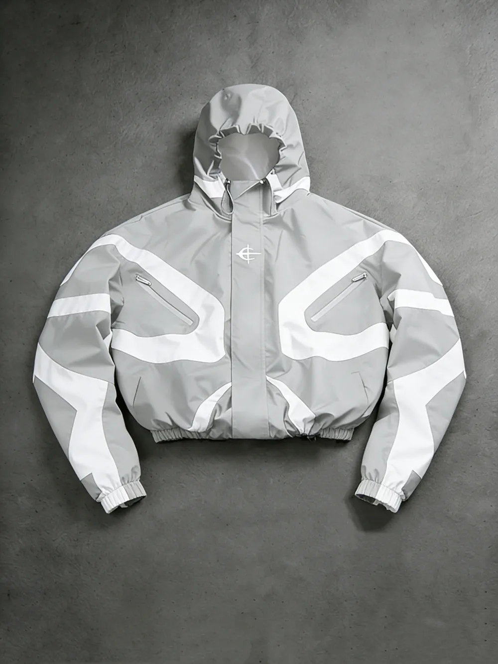 Men's  Jacket High Street Patchwork Print+Printed Elastic Cuff Sport Pants