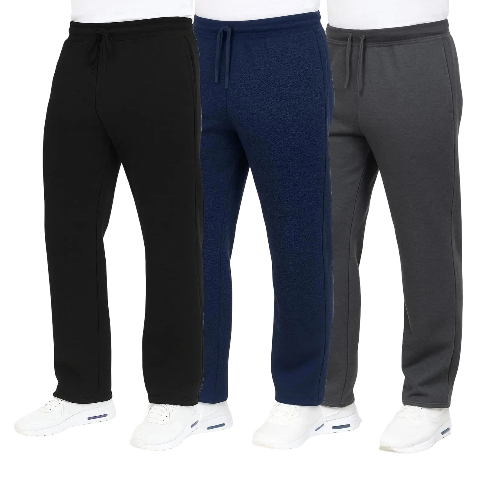 Men's Classic Heavyweight Fleece Sweatpants with Open Bottom