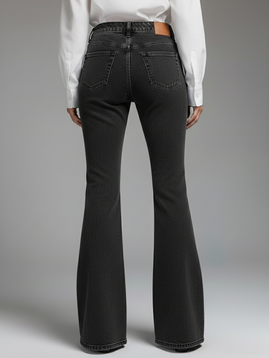 Patchwork Lace Flared Jeans