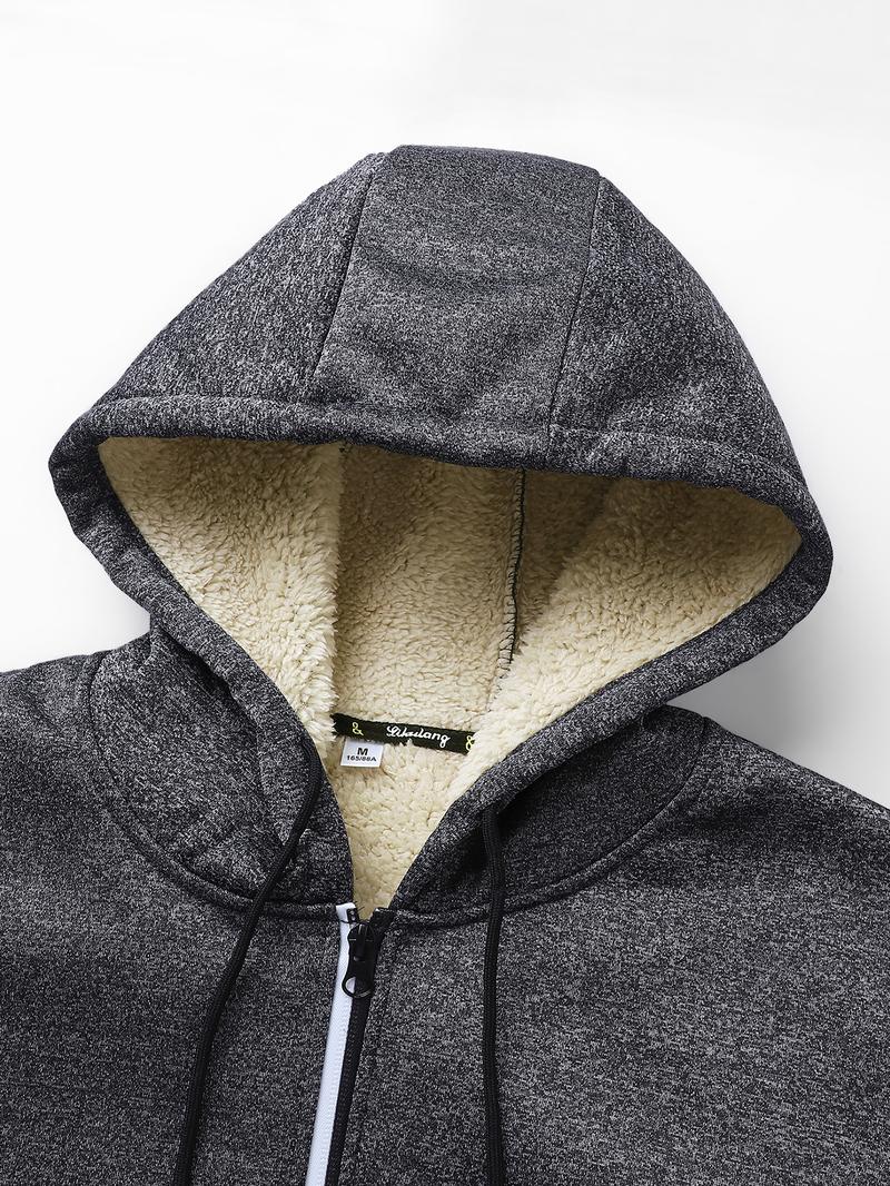 Men's Fleece-Lined Hooded Warmth Jacket