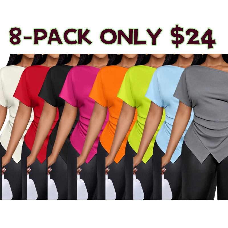 Fall Fitted Ombre Asymmetrical Top for Women