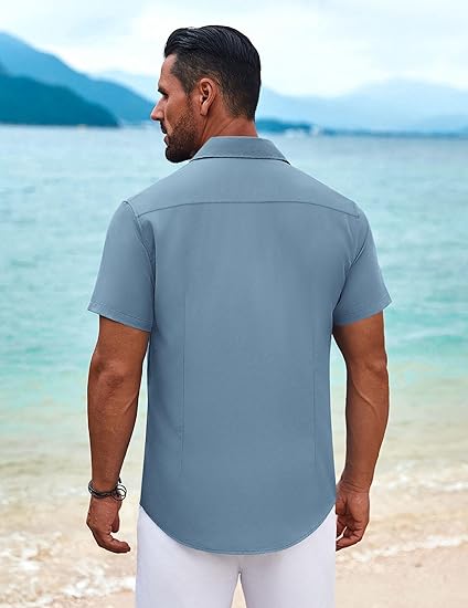 Men's Cuban Linen Guayabera Shirt – Short Sleeve