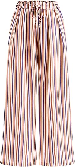 🔥Women’s Striped Palazzo Trousers