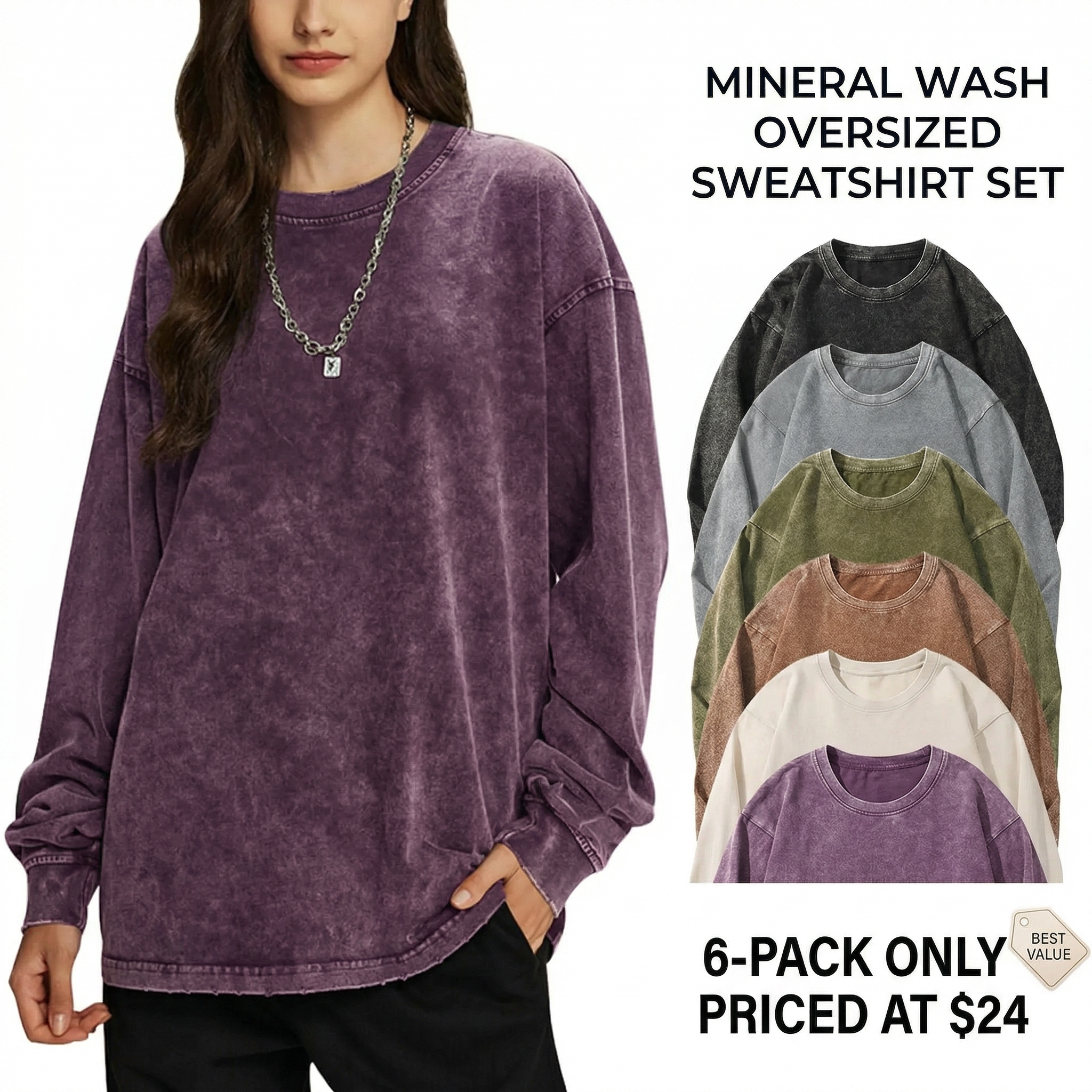 👕👕Unisex Acid Wash Long Sleeve T-Shirt