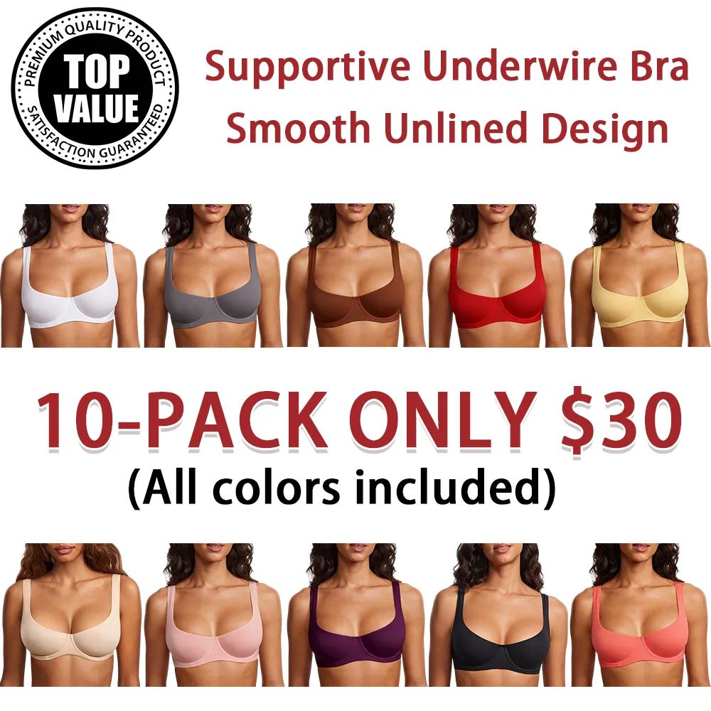 Women's No Padded Underwire Balconette Bra