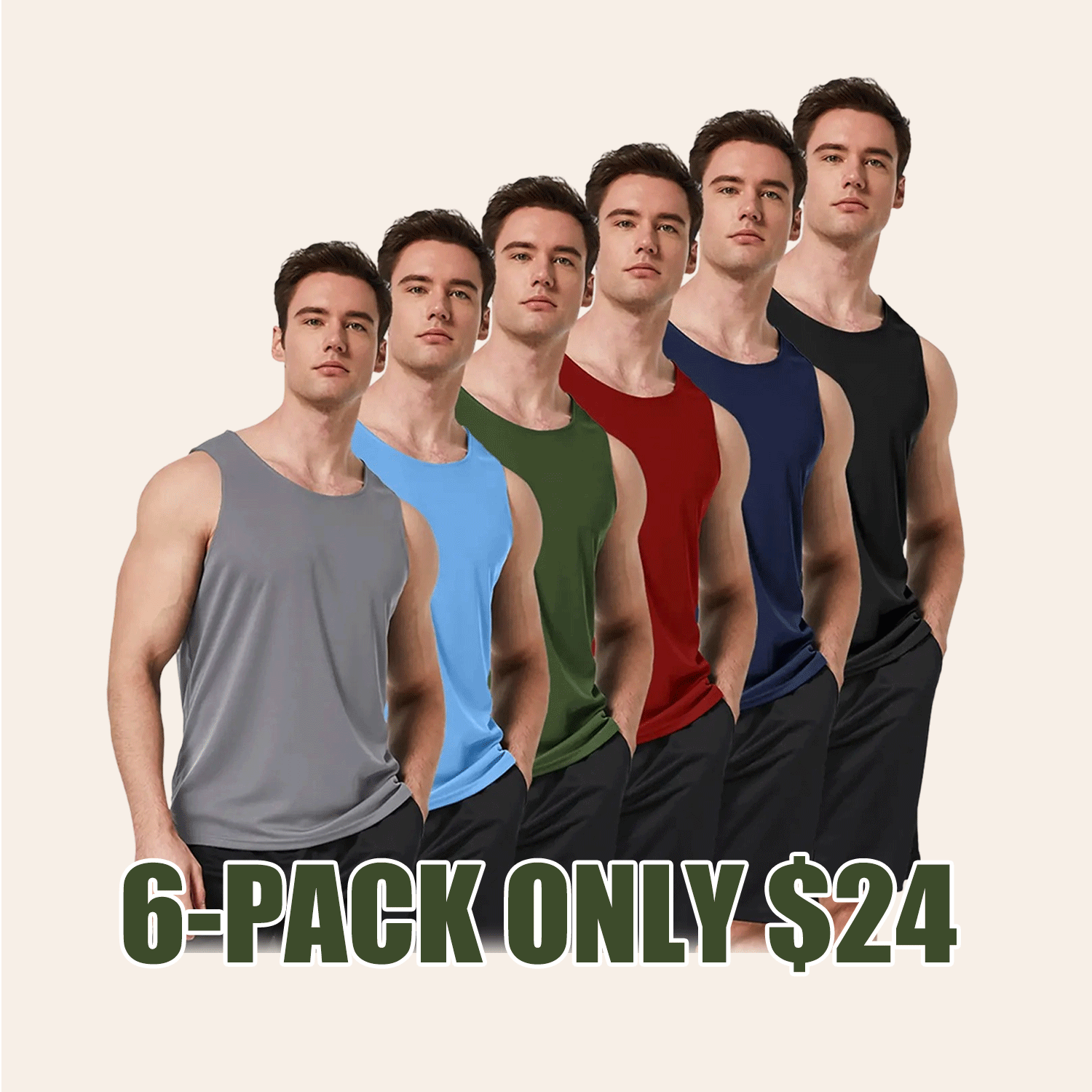 🔥Easter Sale!!Men's Quick Dry Workout Tank Tops Breathable Gym Sleeveless Muscle Shirts dealsforyoudays