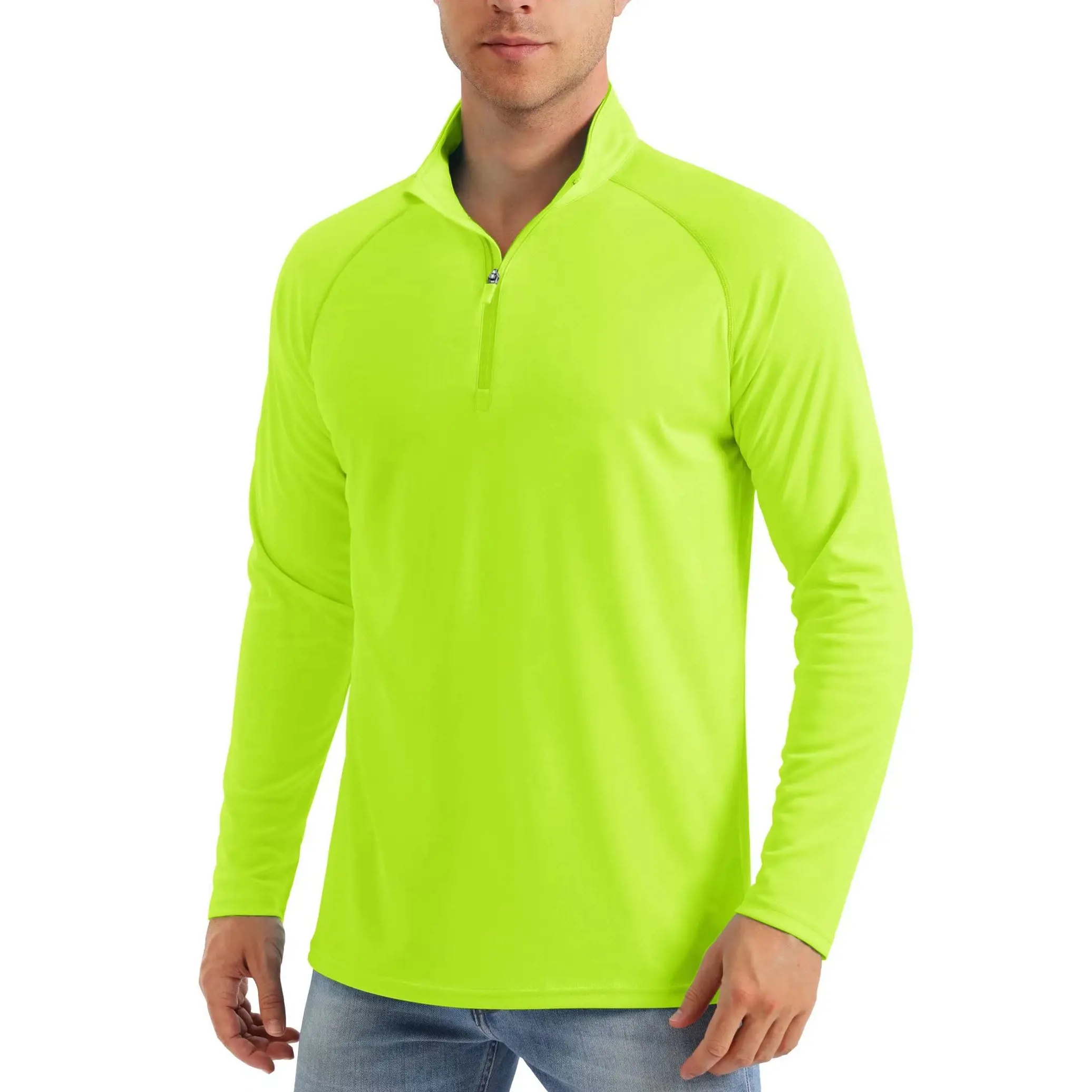 Men's 1/4 Zip Shirt UPF 50+ Quick Dry Lightweight Long Sleeve