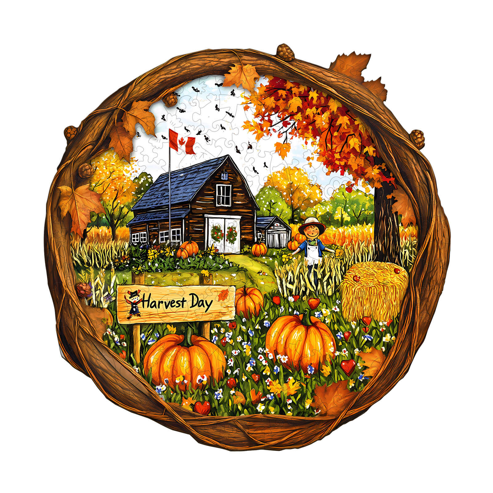 Harvest Day Wooden Jigsaw Puzzle