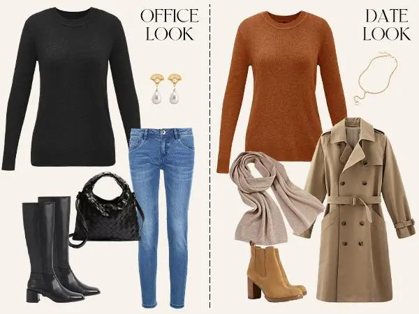 Women Fashion Wool Blend Sweater