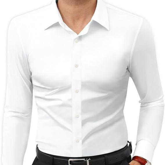 Men’s Stretch Slim-Fit Long Sleeve Dress Shirt