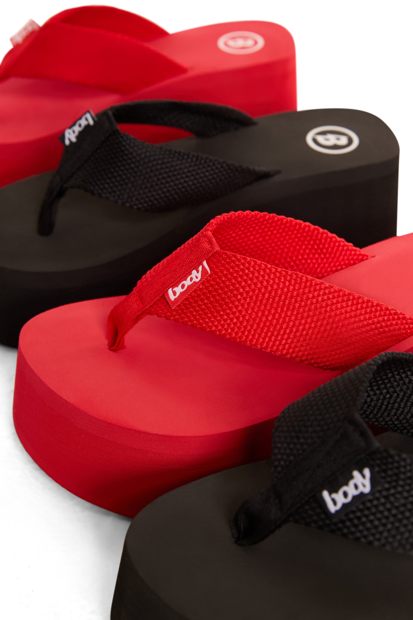 BODY FLIP FLOPS (BLACK WOVEN STRAP)