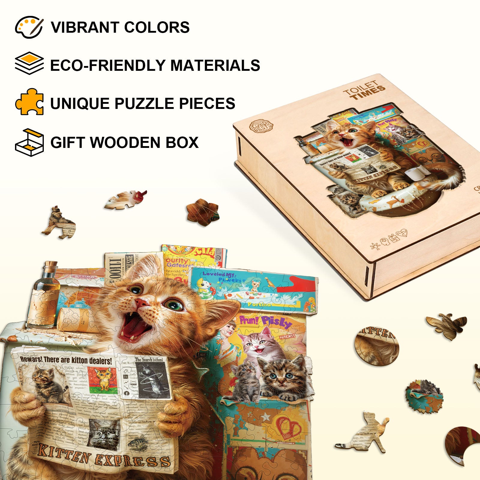 Toilet Times Wooden Jigsaw Puzzle