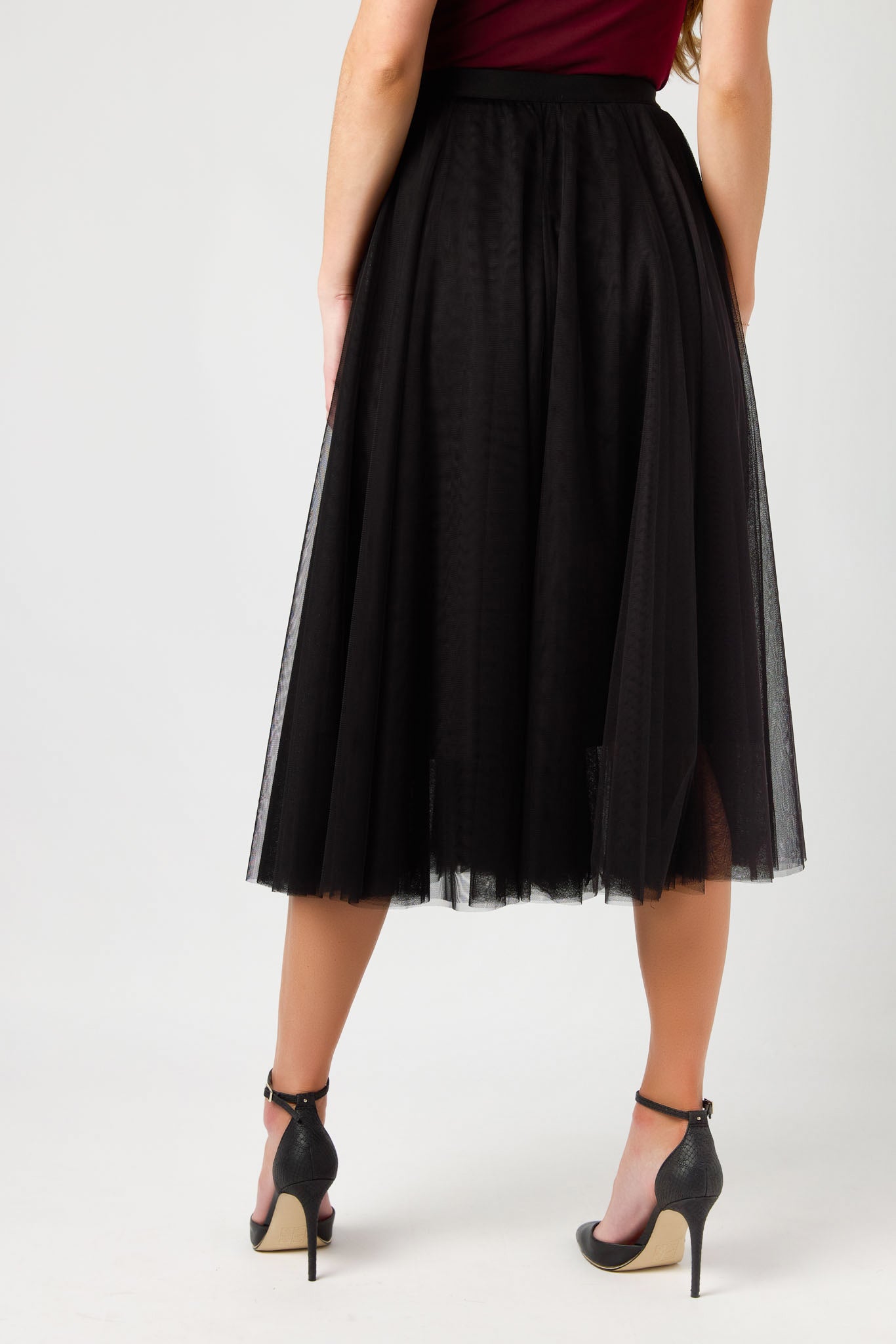 Mesh Midi Party Skirt