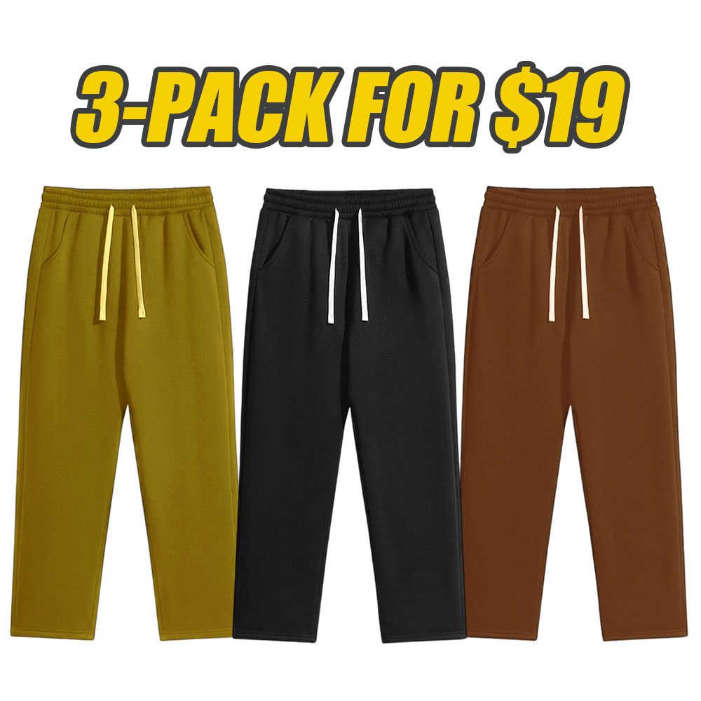 Men's Regular Fit Solid Color Jogger Pants