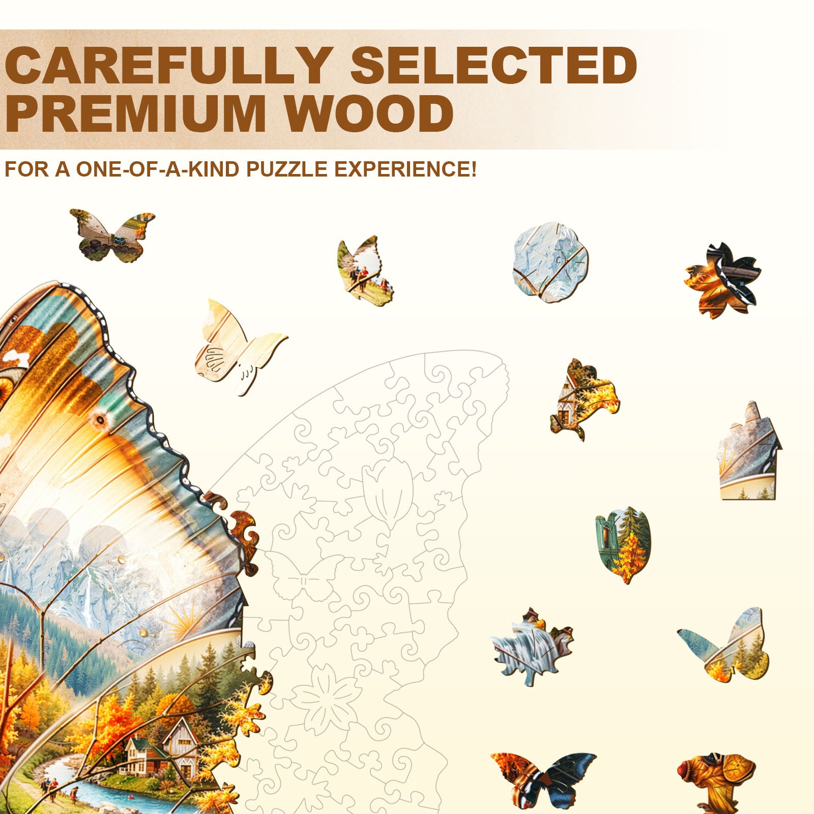 Autumn Wings Wooden Jigsaw Puzzle