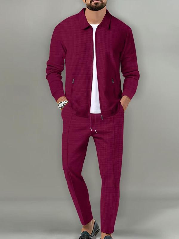 Men’s Tracksuit Set – Zip Up Jacket & Drawstring Pants