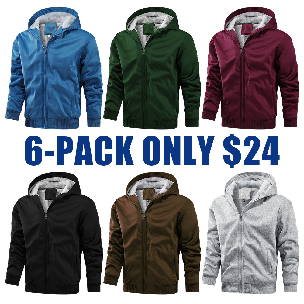 Men’s Thick Fleece Lined Hoodie Jacket