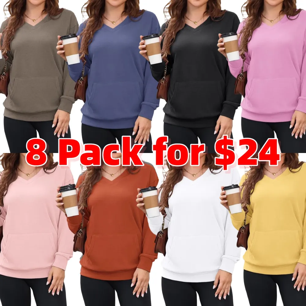 Women's Hoodless V-neck Sweatshirt