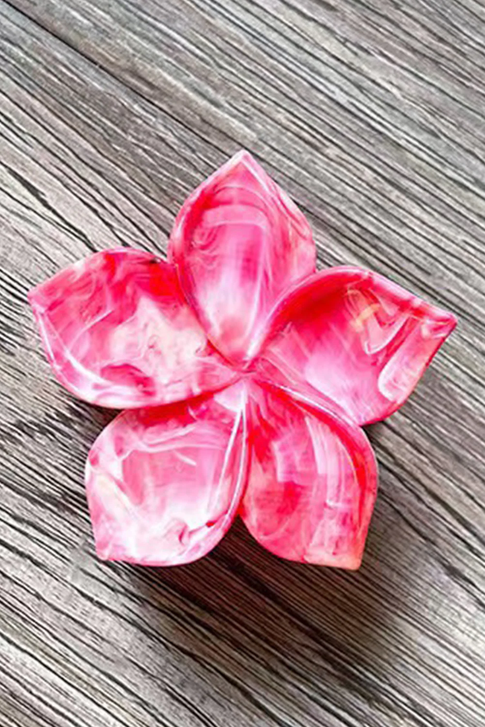 Tomato Red Flower Shape Resin Hair Claw Clip