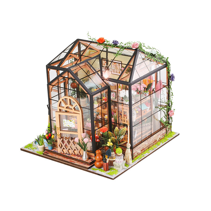 Jenny's Greenhouse - DIY Dollhouse Kit,3D Wooden Puzzle