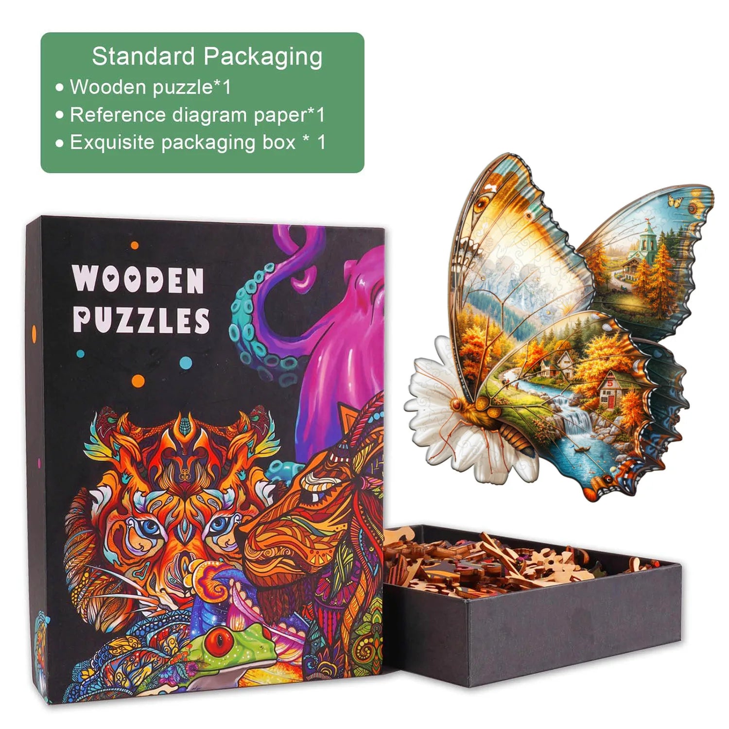 Autumn Wings Wooden Jigsaw Puzzle
