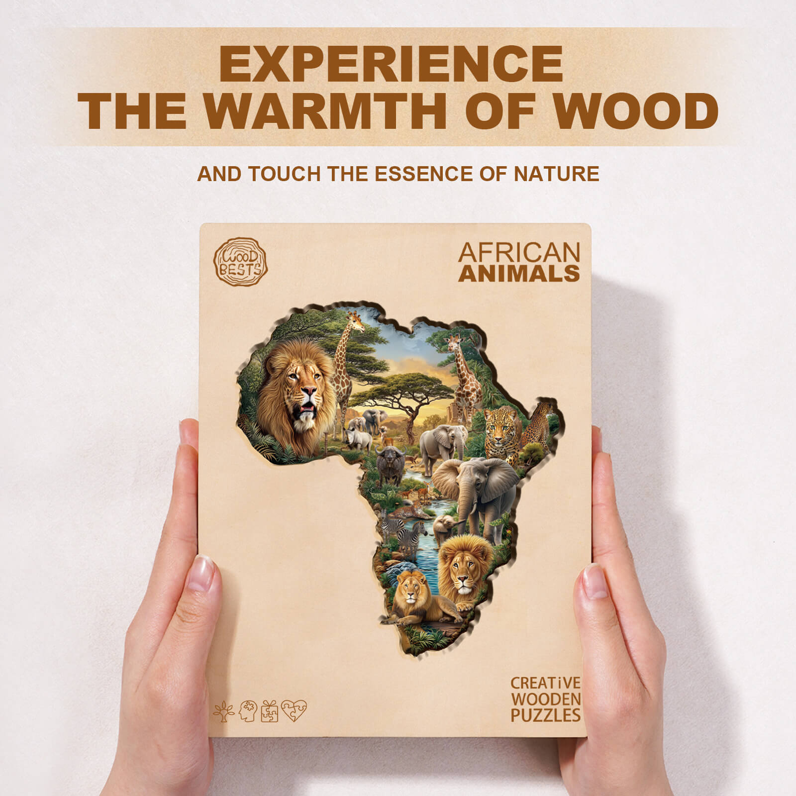 African animals Wooden Jigsaw Puzzle