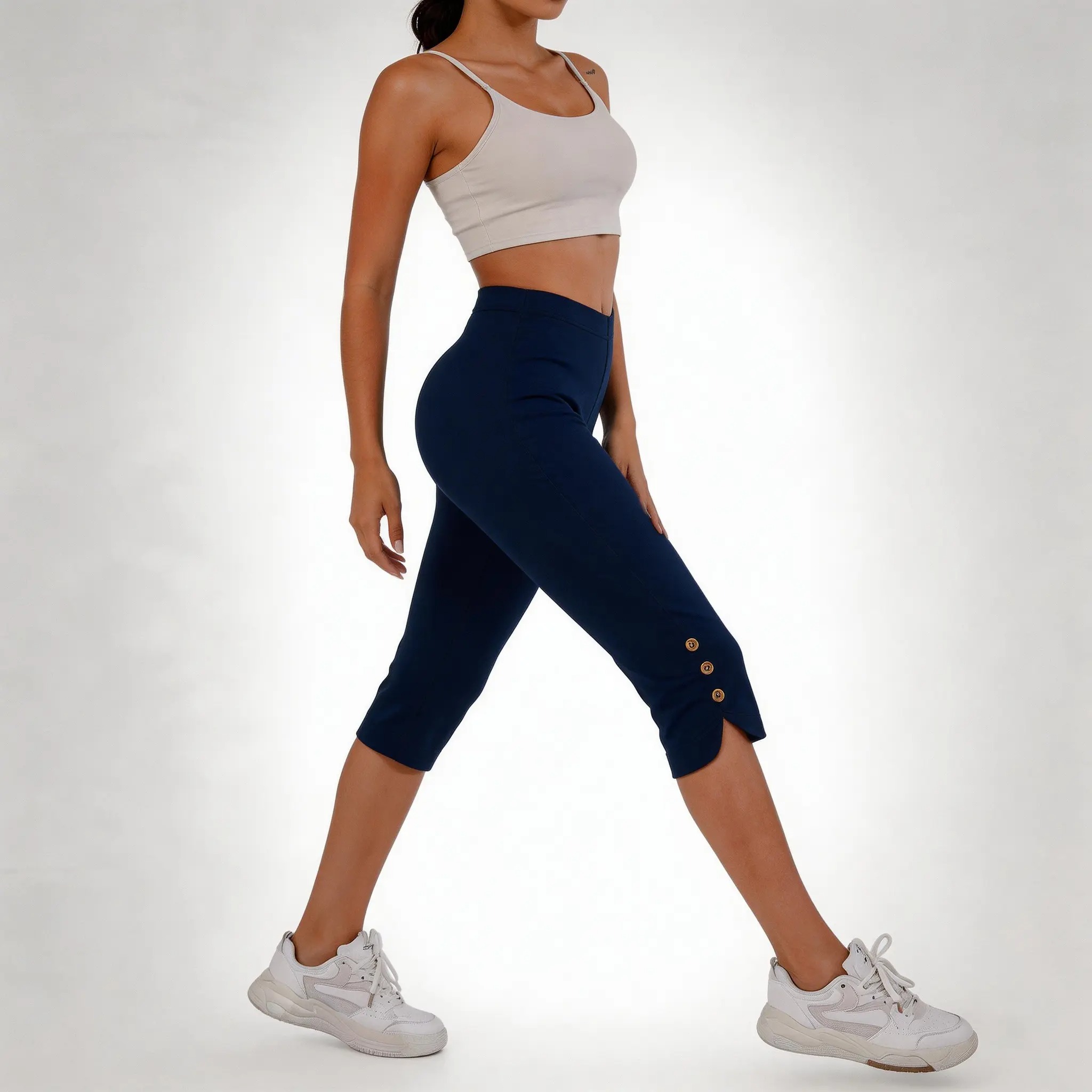 Women's High-Waisted Butt-Lifting Yoga Pants - 7/8 Length 4-Way Stretch