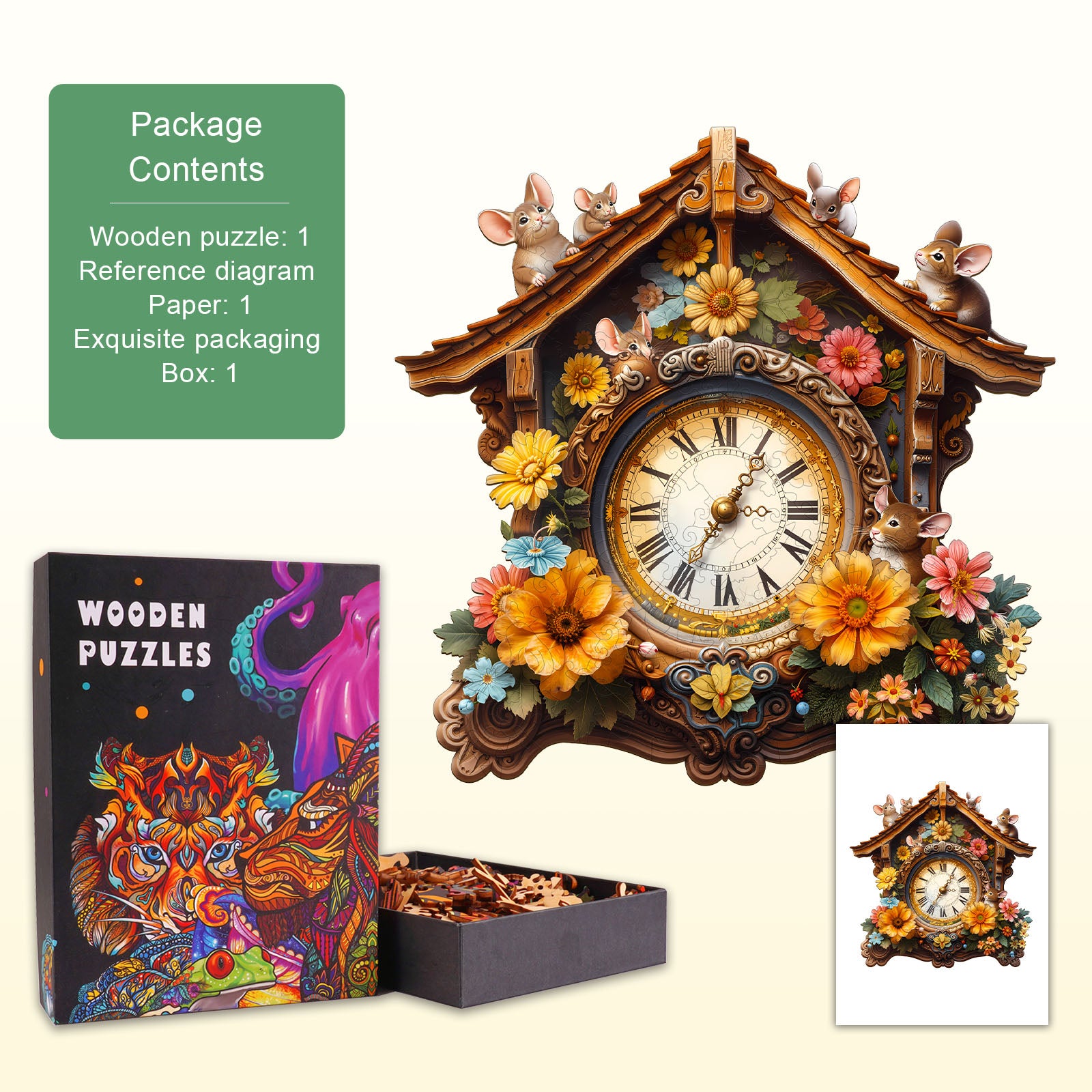 Nature’s Clockwork Wooden Jigsaw Puzzle