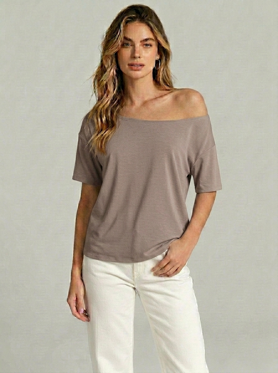 Women's Basic Solid Color Short Sleeve Tee