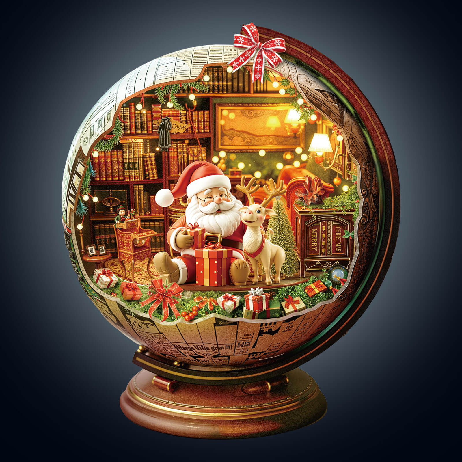 Christmas globe Wooden Jigsaw Puzzle