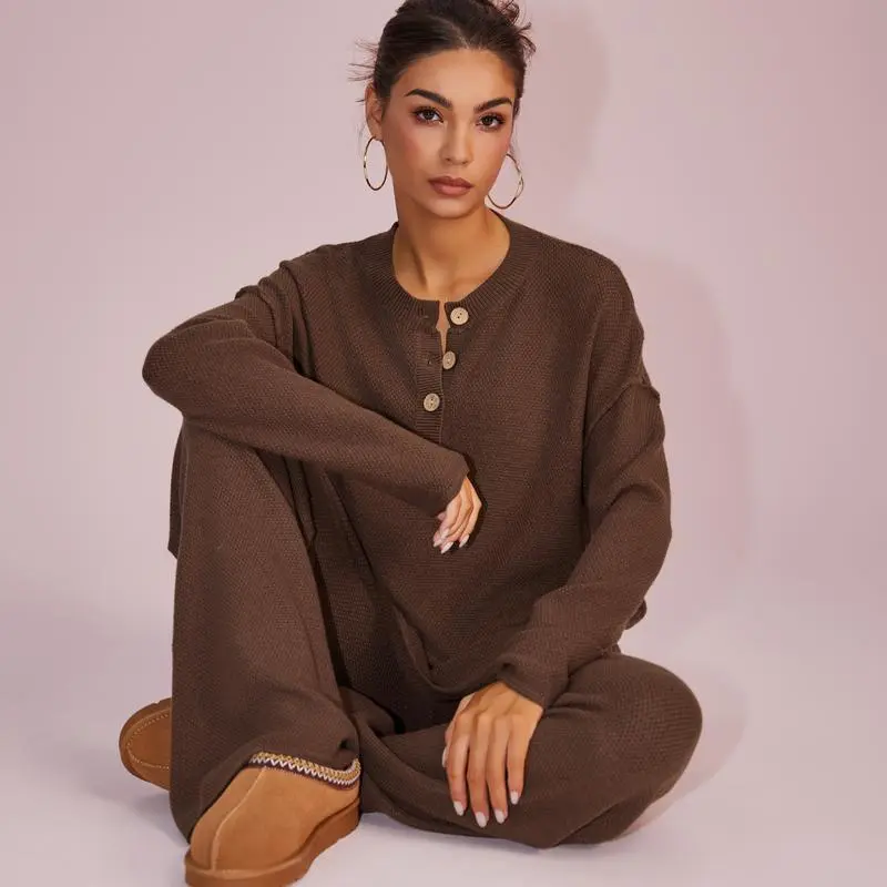 Women's Waffle Knit Loungewear Set