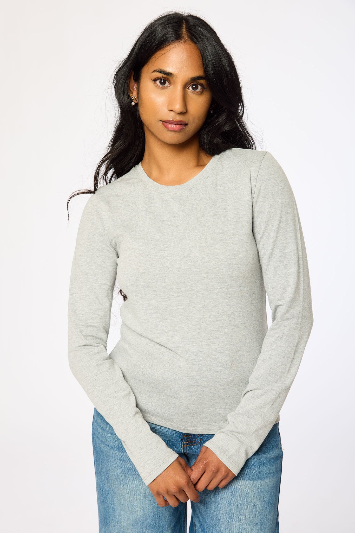 Long-Sleeve Crew-Neck Top