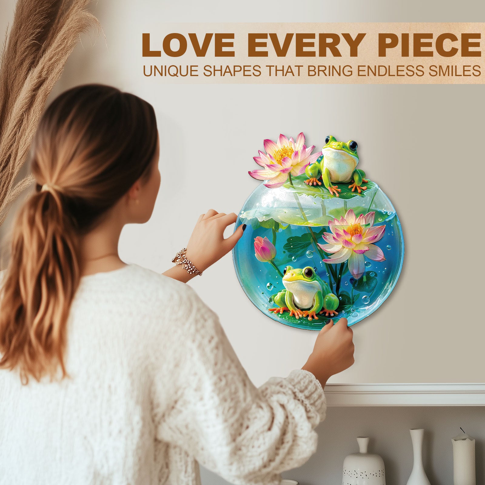 Bubble Haven Frog Wooden Jigsaw Puzzle