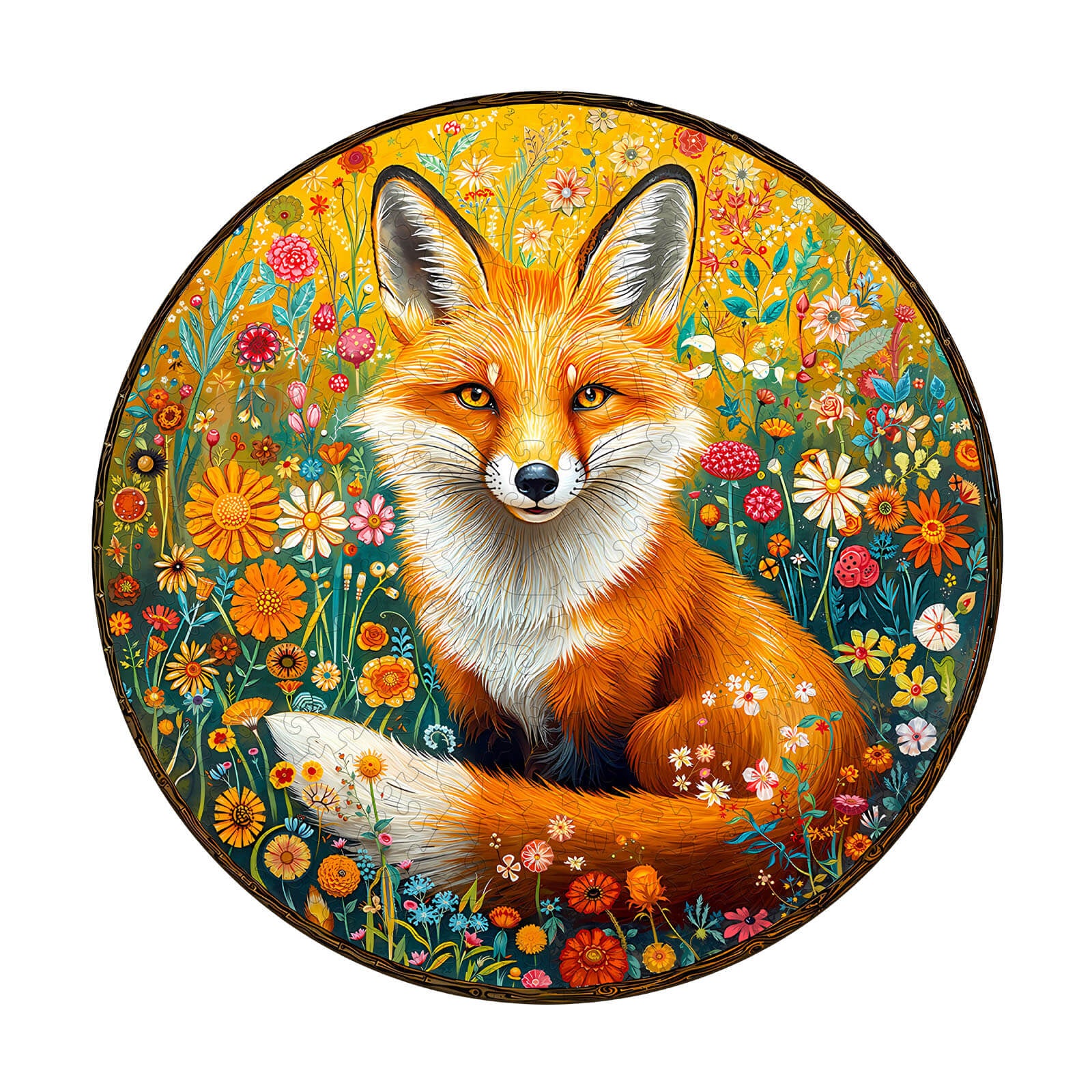 Fantasy Garden Guardian-Fox Wooden Jigsaw Puzzle