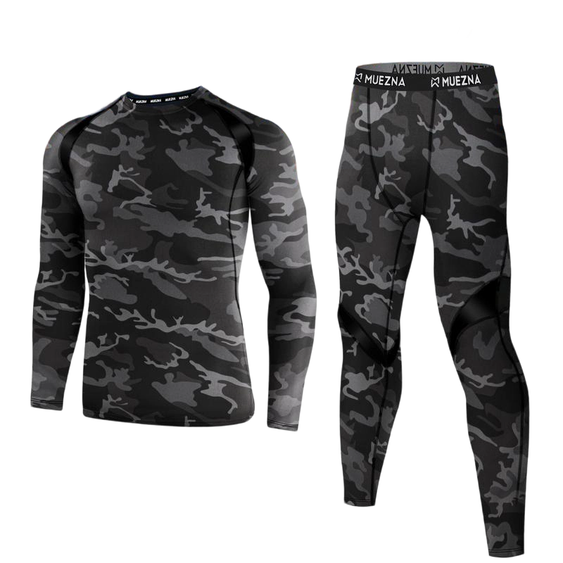 Men's Warmth-Preserving Jacket and Underwear Set - Underpants, Overalls, Long Pants - Base Layer Warmth-Resistant Fur Liner