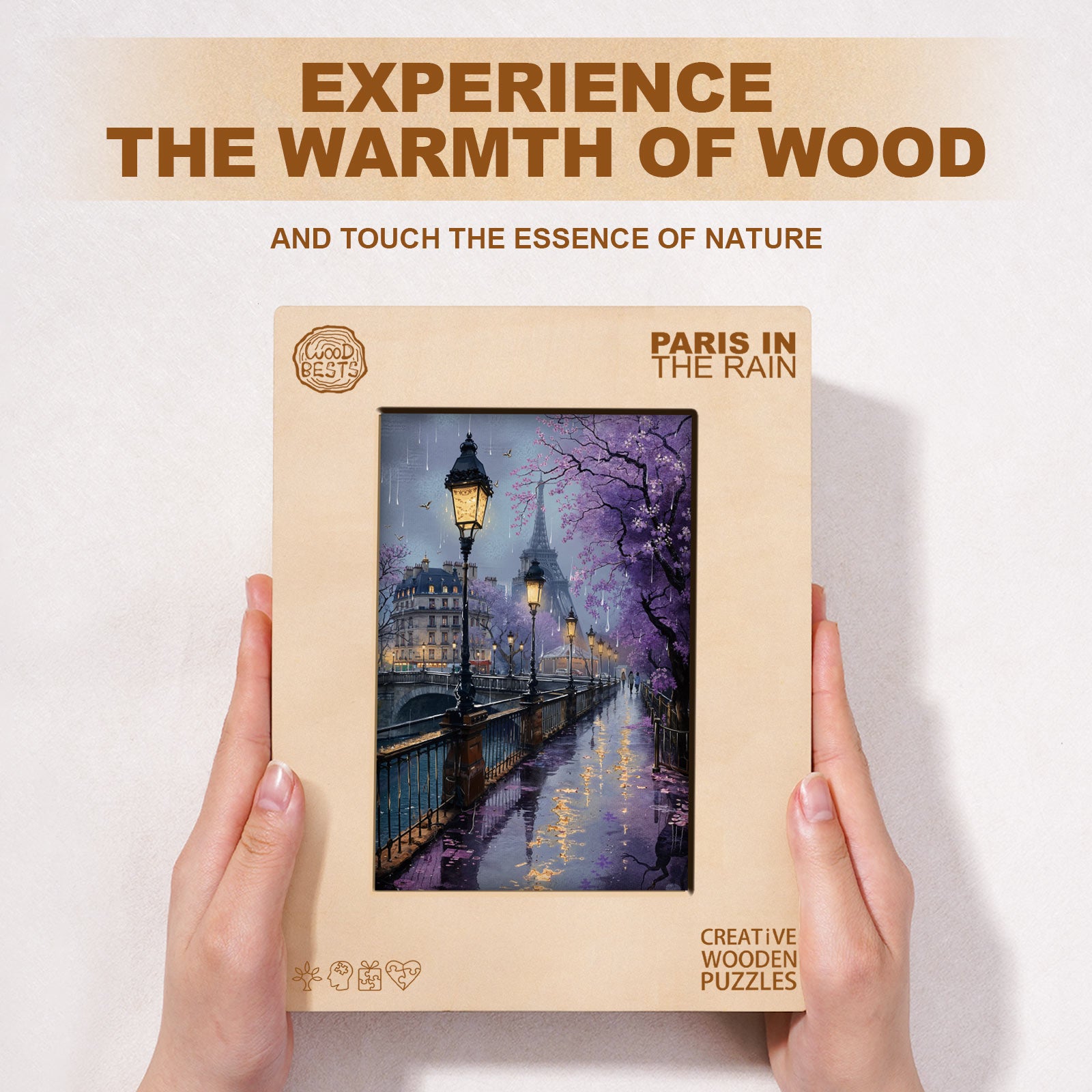 Paris In The Rain Wooden Jigsaw Puzzle