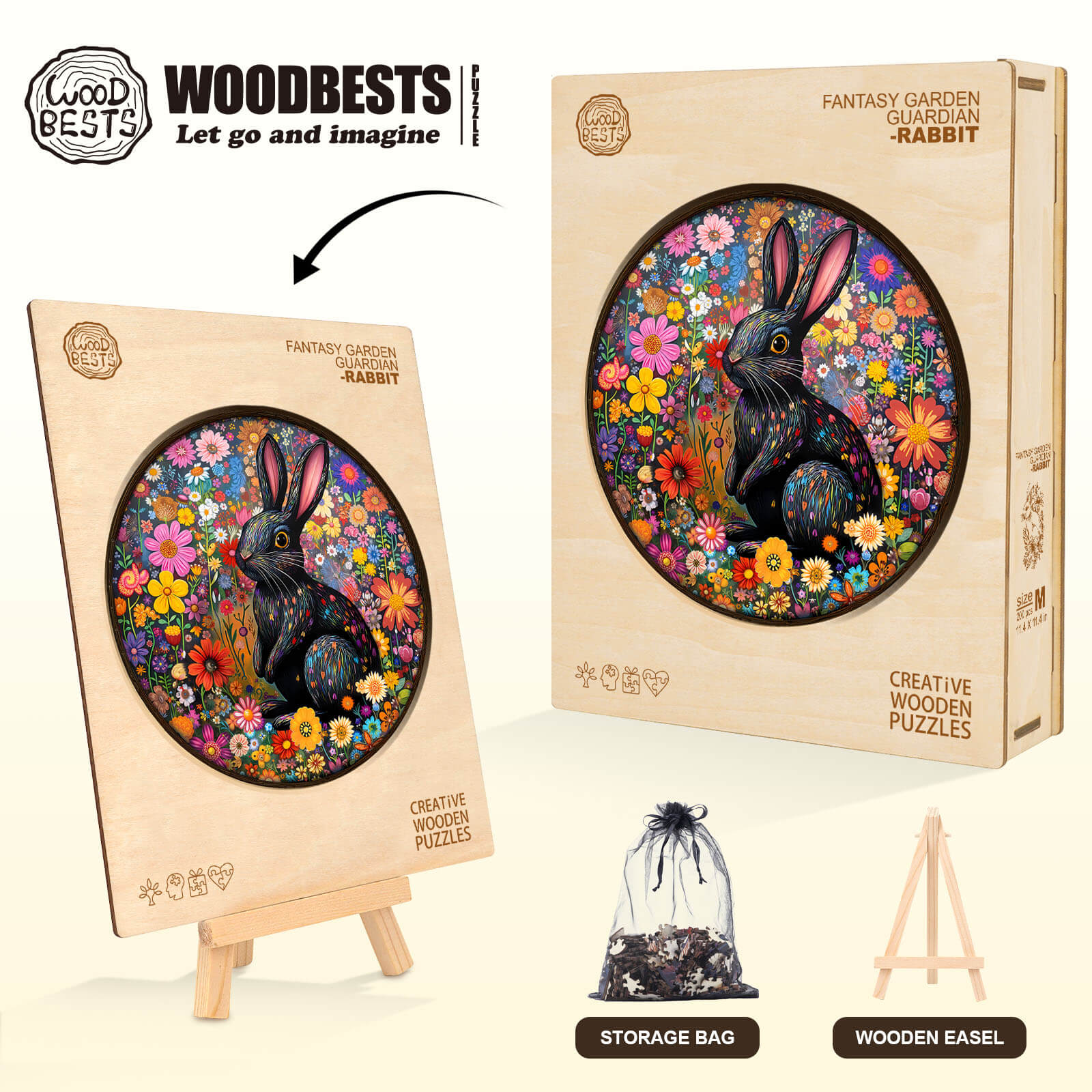 Fantasy Garden Guardian-Rabbit Wooden Jigsaw Puzzle