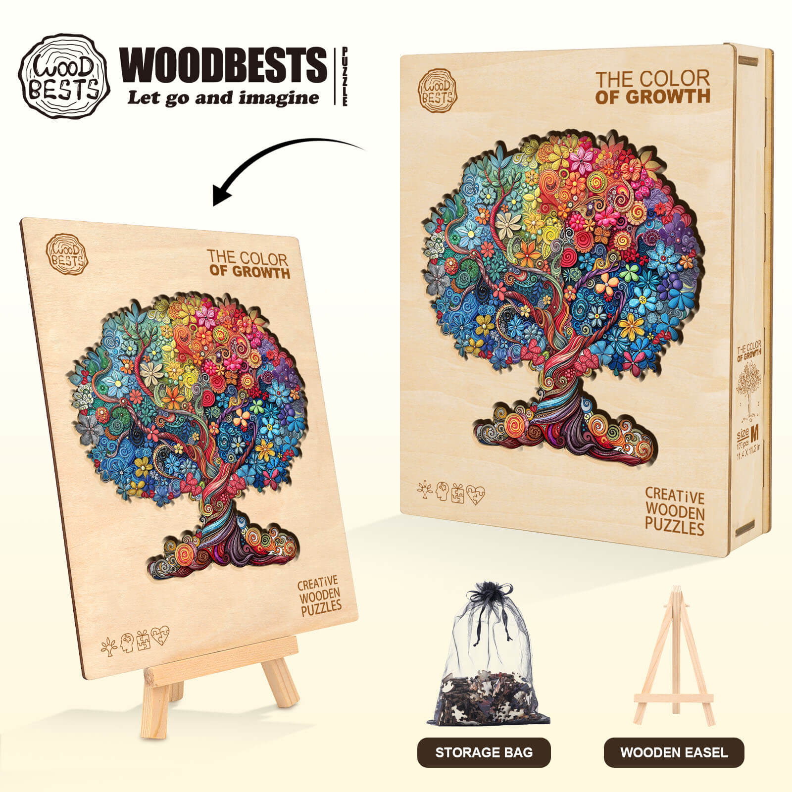 the color of growth Wooden Jigsaw Puzzle