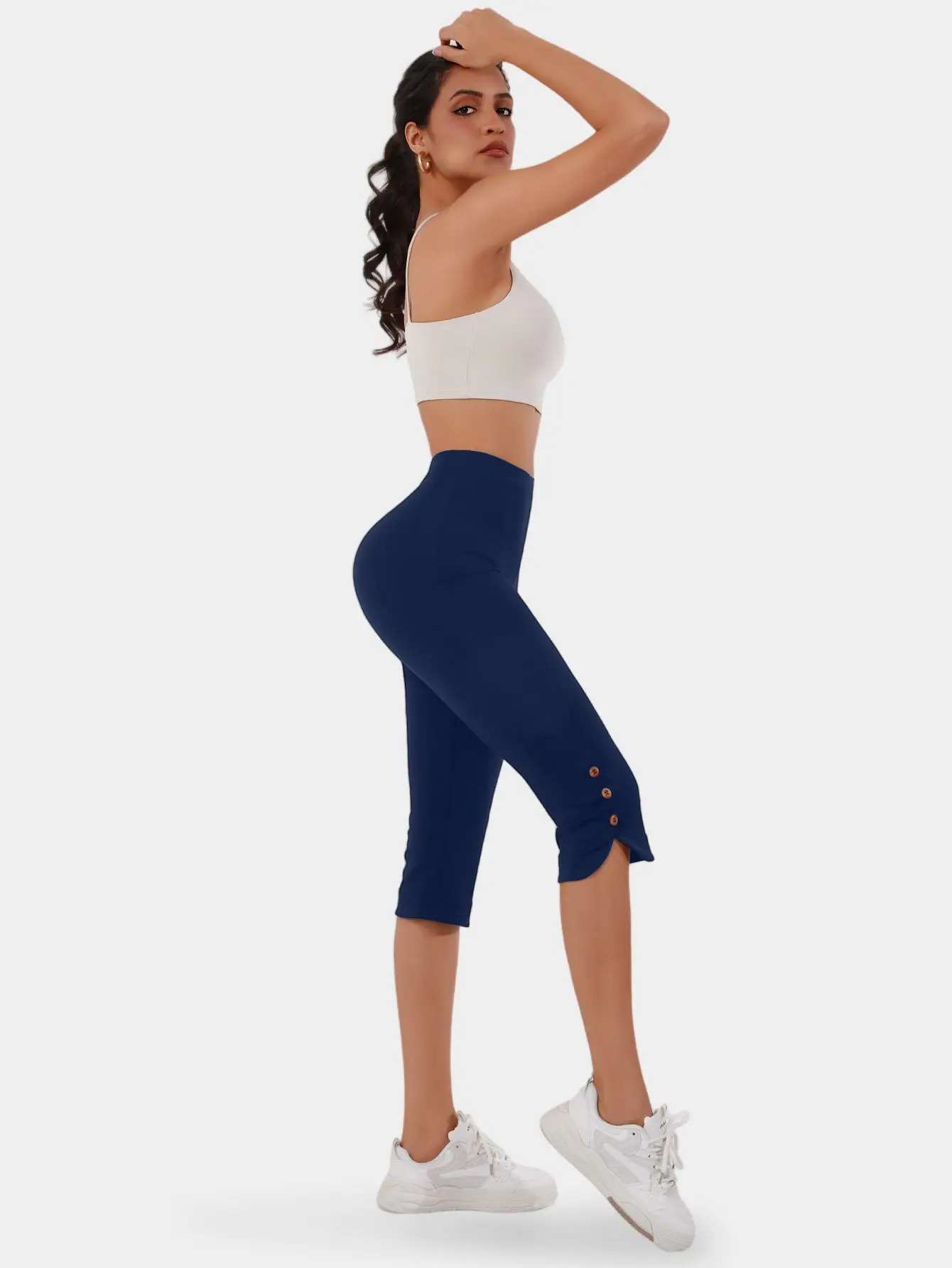 Women's High-Waisted Butt-Lifting Yoga Pants - 7/8 Length 4-Way Stretch