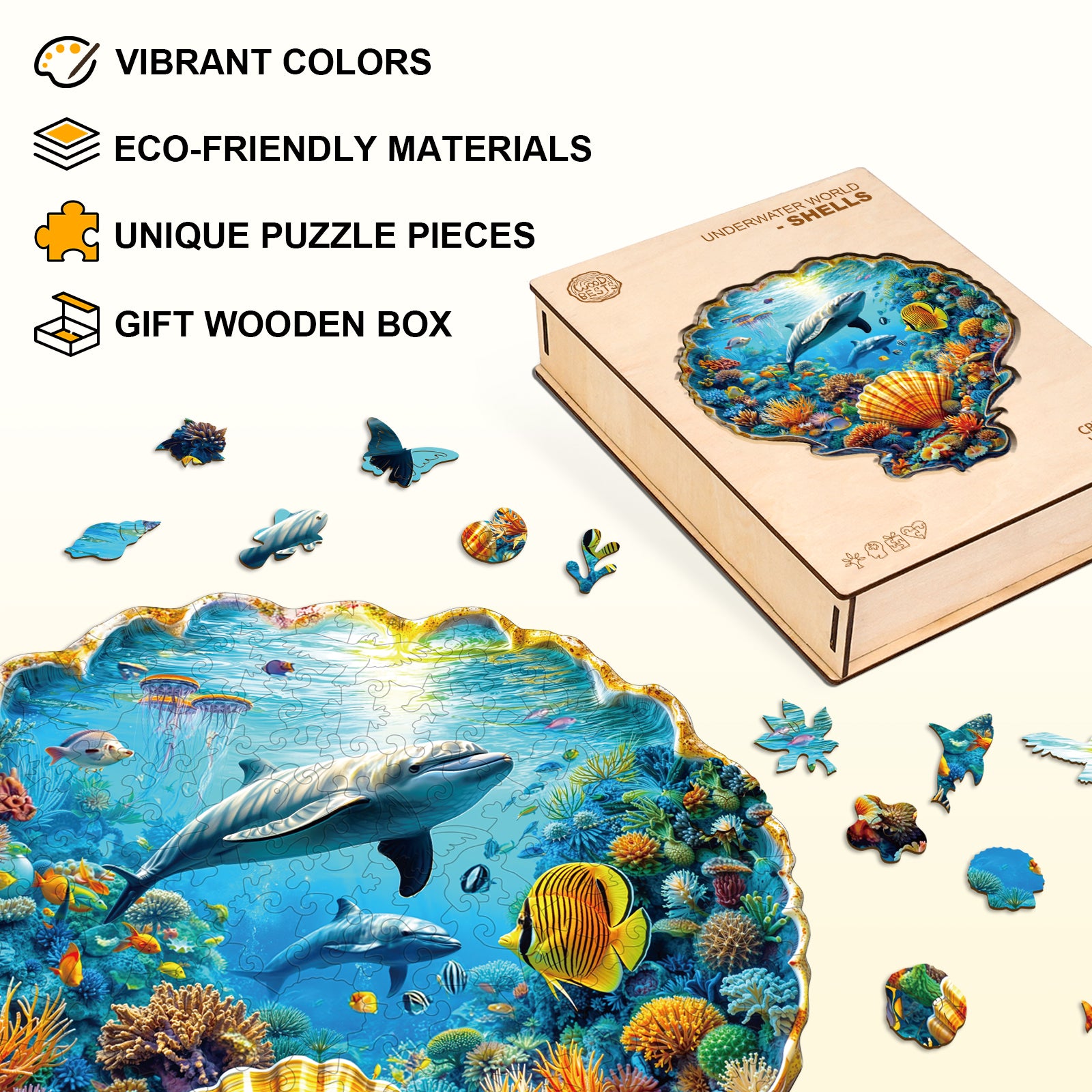 Underwater World - Shells Wooden Jigsaw Puzzle