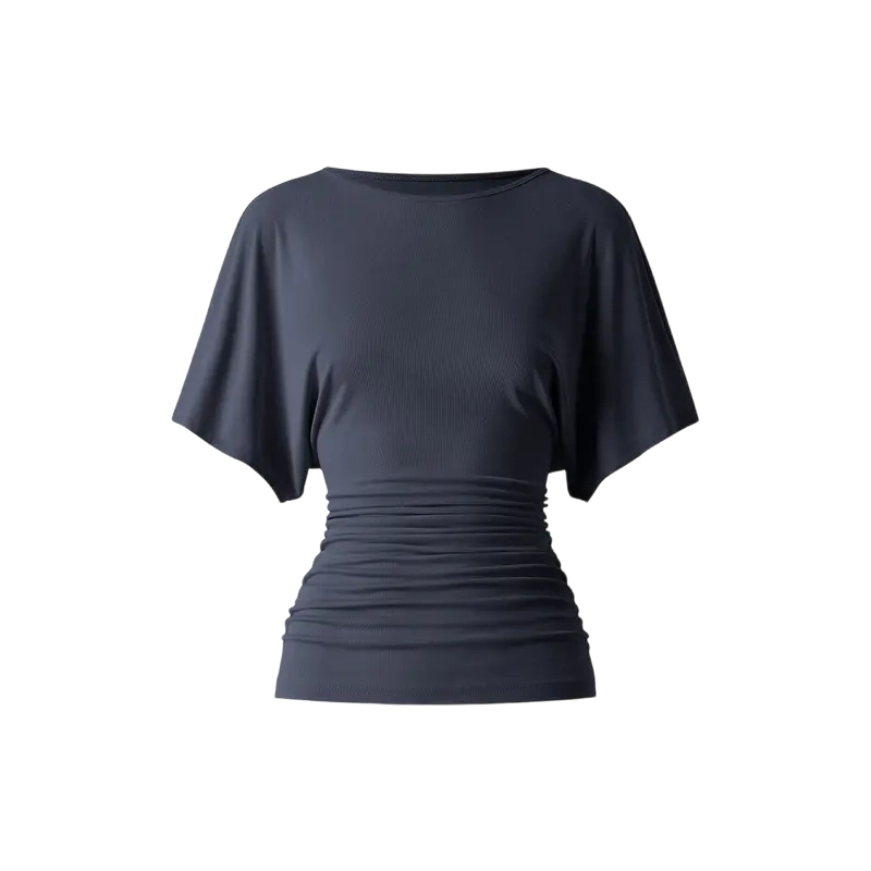 ✨Effortless Ruched Side Batwing Sleeve Top