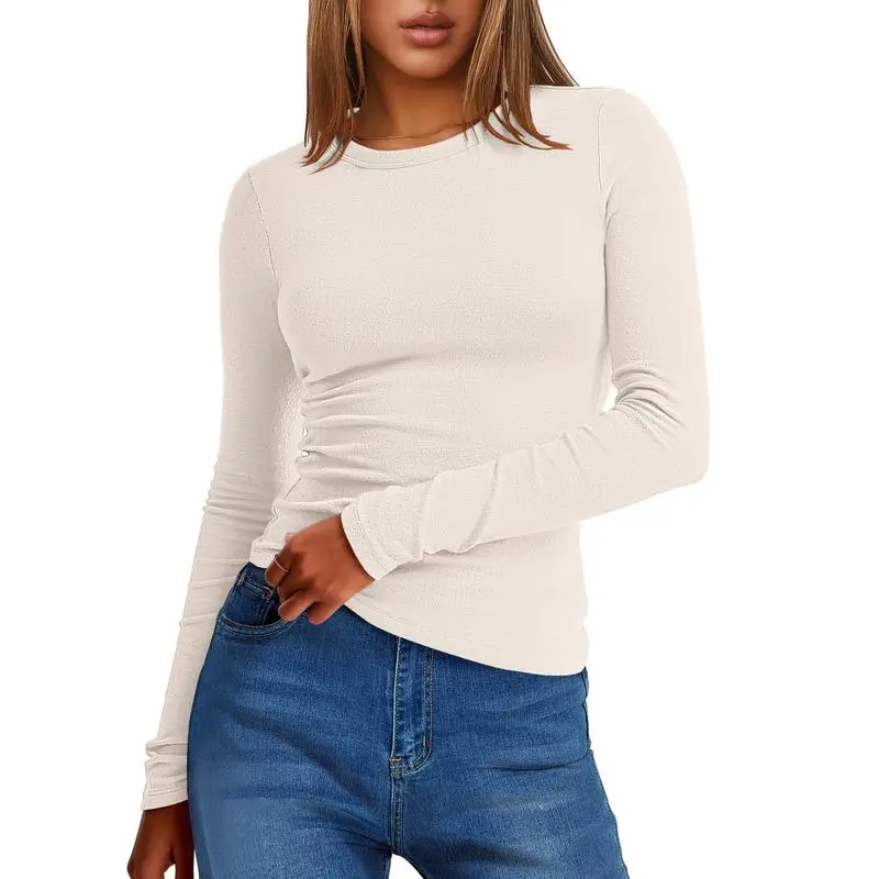 Women’s Slim Fit Thermal Long Sleeve Tee – Fall/Winter Warm Basic Top
