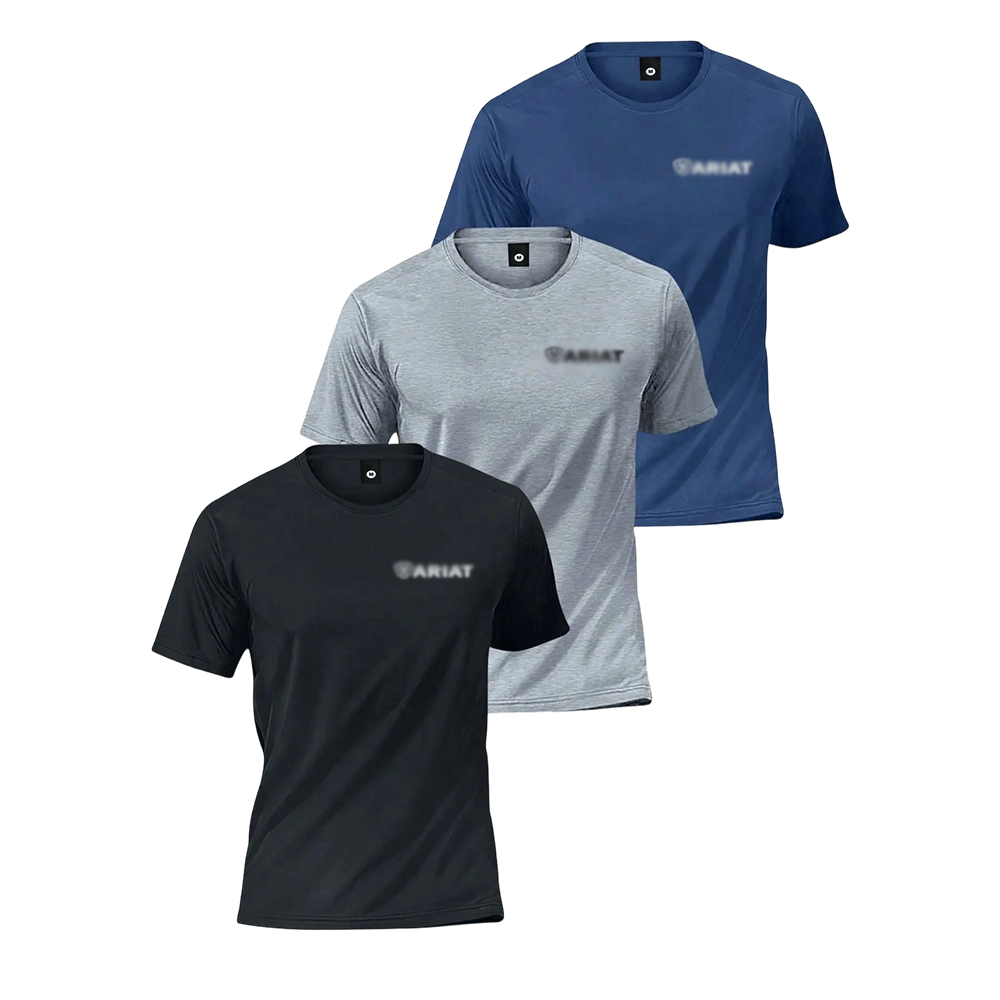 6 Piece Set Sport Short Sleeve T-Shirt, Casual Commute Wear