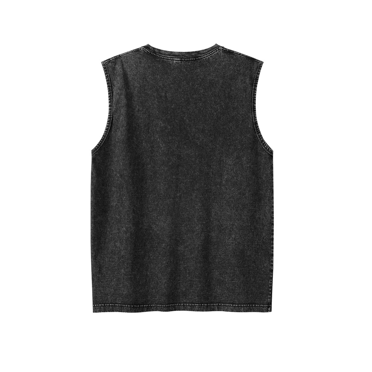 Men's Oversized Sleeveless Vest - Vintage Heavy Cotton Washed Loose Fit Athletic Tee