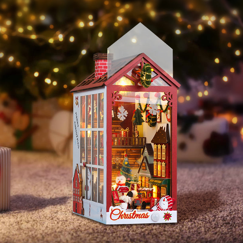 Merry Christmas - DIY Book Nook Kit,3D Wooden Puzzle