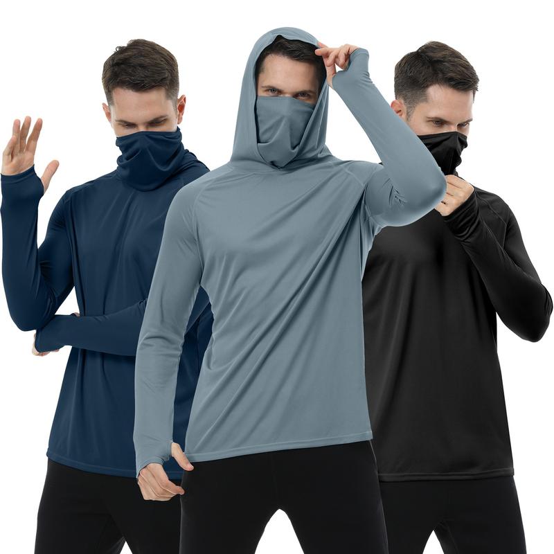 📏📏Men’s UPF 50+ Sun Protection HoodedShirt with Face Mask