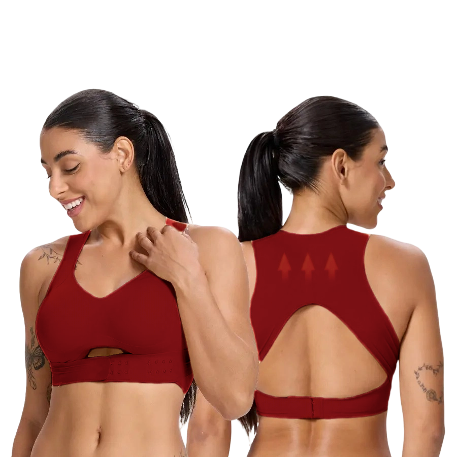 【Postural correction】Women’s Wireless Bra, Soft Breathable Non-removable Moulded Cups